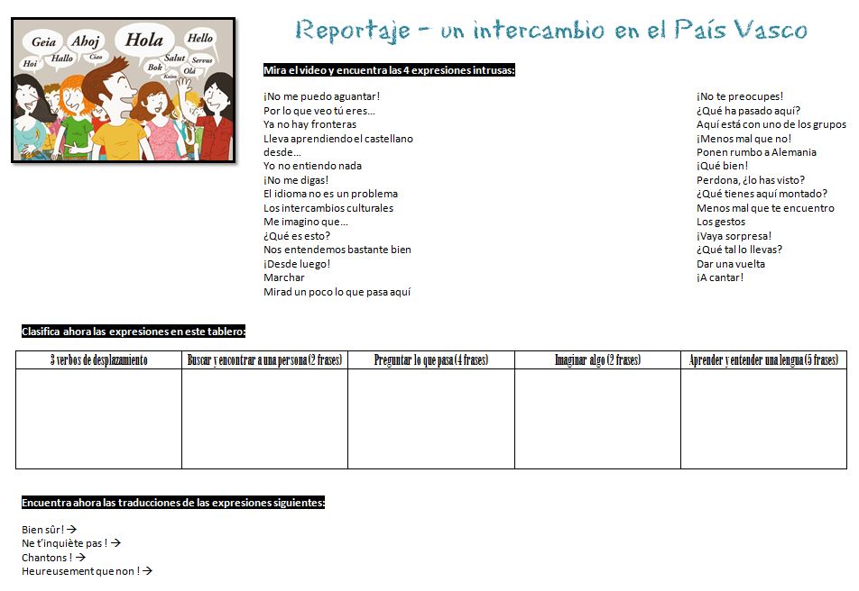 Reportaje intercambio