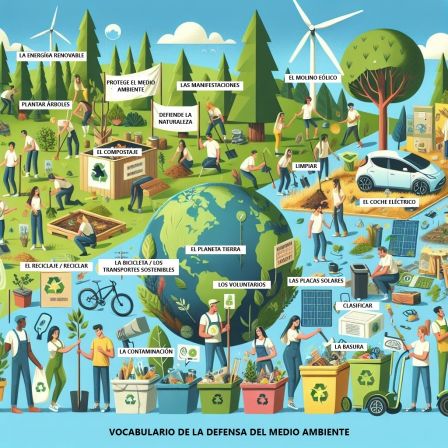 Voc ilustrado medio ambiente