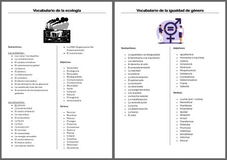 Voc ecología igualdad